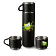 Kit Garrafa Térmica com 3 Xícaras - Personalizada