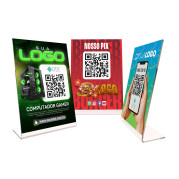 Placa QR Code Pix em Acrílico