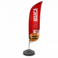 Wind Banner Personalizado Tecido Frente e Verso Kit Completo